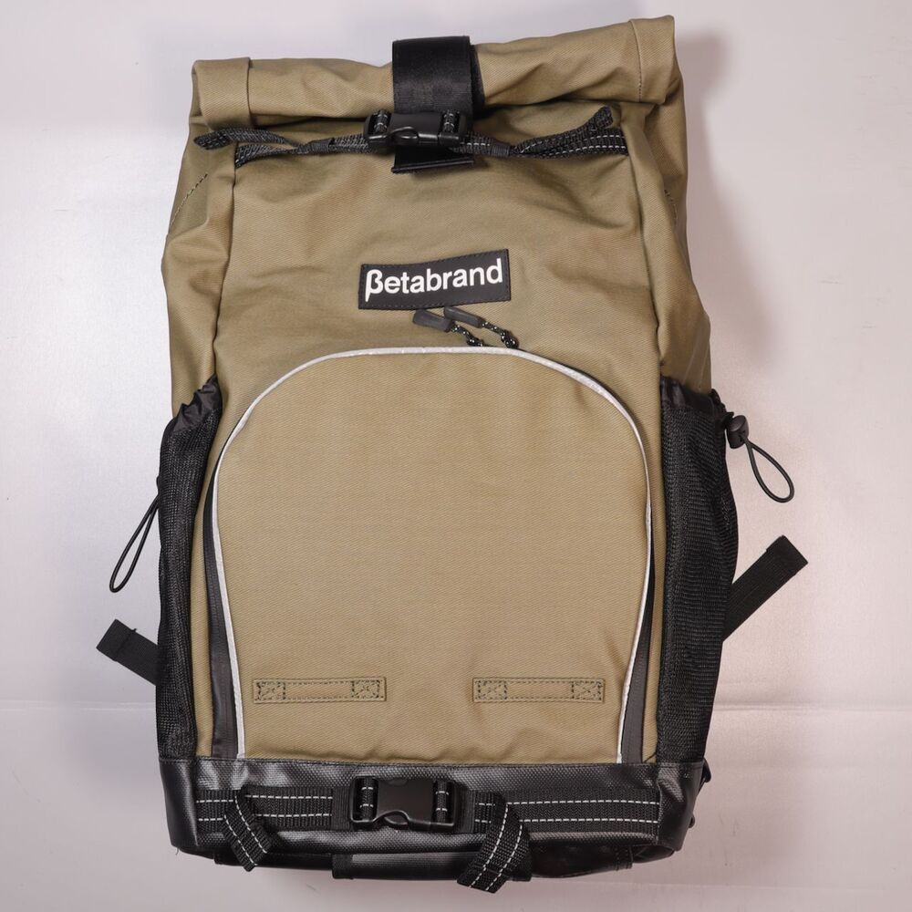 Betabrand Storrist Commuter Rolltop Backpack Camera Bag Cycling Sandy Carson 48L